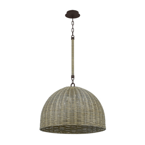 Huxley Three Light Outdoor Pendant in Textured Bronze (67|F2024TBZ)