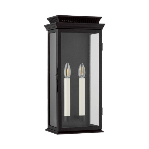 Louie Two Light Outdoor Wall Sconce in Forged Iron (67|B2520FOR)