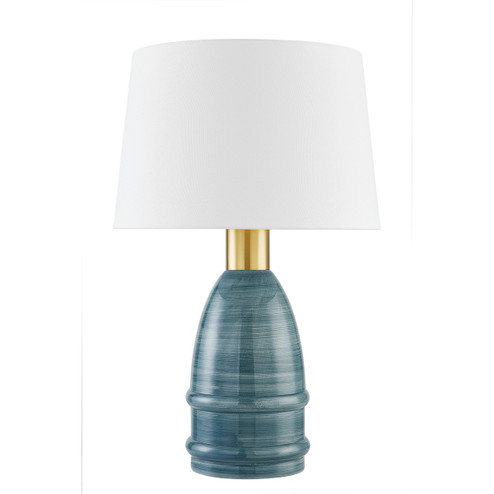 Tenley One Light Table Lamp in Aged Brass/Ceramic Inchyra Blue (428|HL887201AGBCYB)