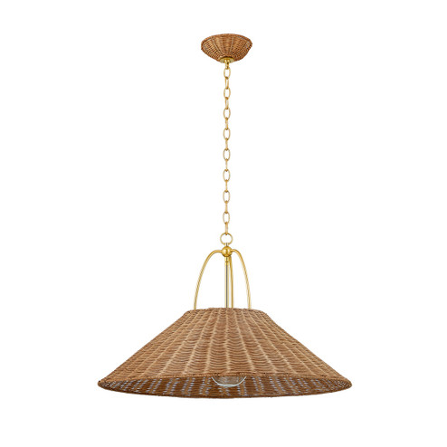 Davida One Light Pendant in Aged Brass (428|H894701LAGB)