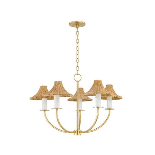 Twila Five Light Chandelier in Vintage Gold Leaf (428|H868805VGL)