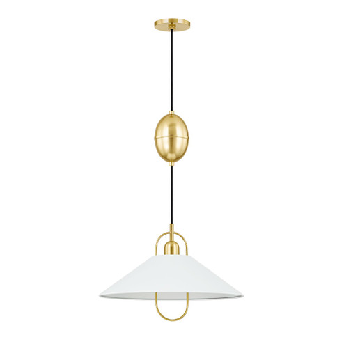 Mariel One Light Pendant in Aged Brass/Soft White (428|H866701AGBSWH)