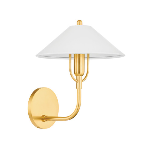 Mariel One Light Wall Sconce in Aged Brass (428|H866101AGBSWH)