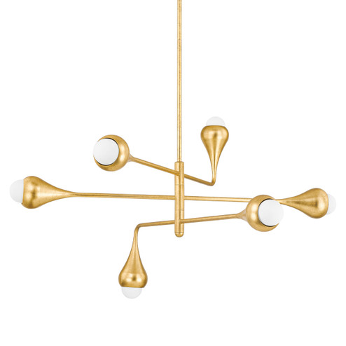 Luciel Six Light Chandelier in Vintage Gold Leaf (428|H850806VGL)