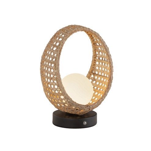 Lanai LED Table Lamp in Black/Opal Glass (347|TL20610BKOP)