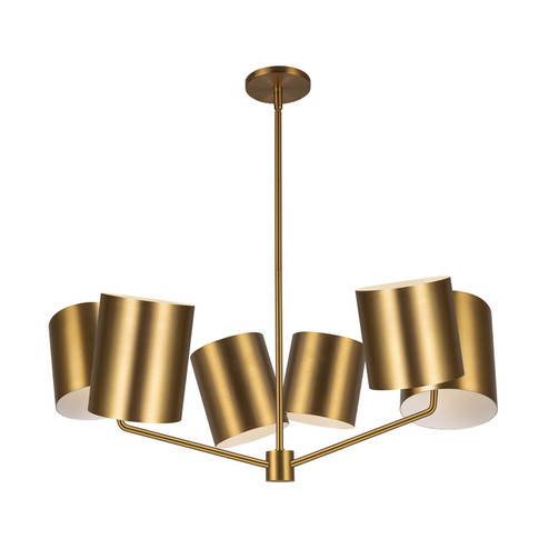 Keiko Six Light Chandelier in Brushed Gold (347|CH58830BG)