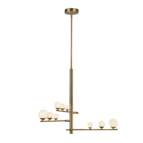 Cypress LED Chandelier in Brushed Gold/Opal Glass (347|CH55524BGOP)