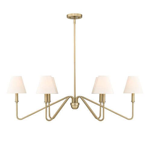 Kennedy Six Light Linear Pendant in Brushed Champagne Brass (62|3690LPBCBIL)
