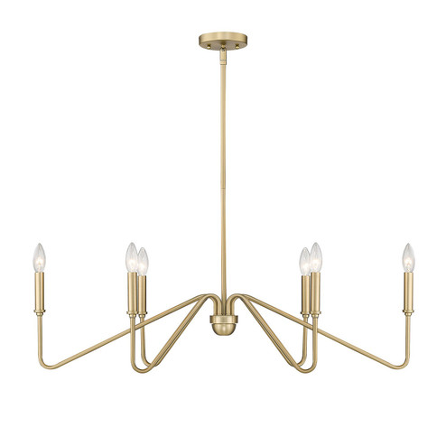 Kennedy Six Light Linear Pendant in Brushed Champagne Brass (62|3690LPBCB)
