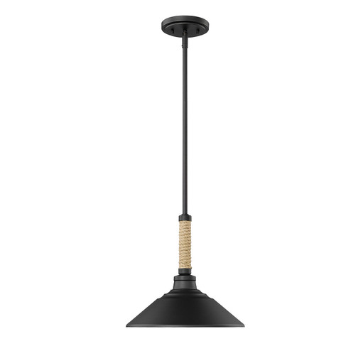 Journey One Light Pendant in Natural Black (62|3318MNB)