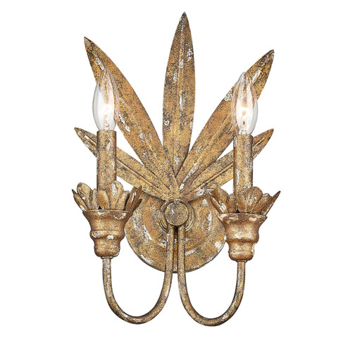 Lillianne HG Two Light Wall Sconce in Heirloom Gold (62|08462WHG)