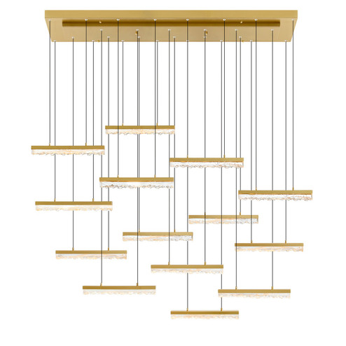 Stagger LED Chandelier in Brass (401|1588P6014624)