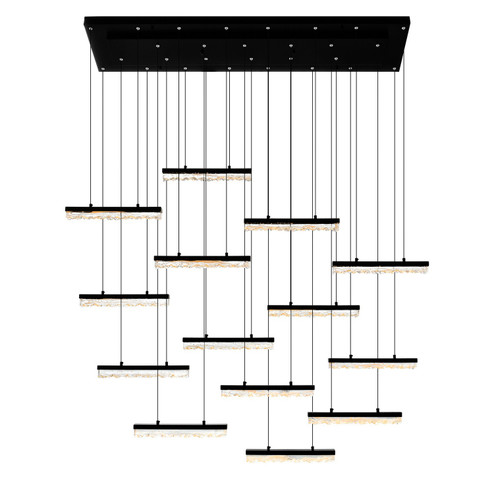 Stagger LED Chandelier in Black (401|1588P6014101)