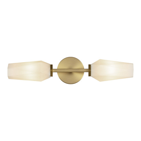 Krysta Two Light Wall Vanity in Brushed Gold/Opal Glass (452|WV424720BGOP)