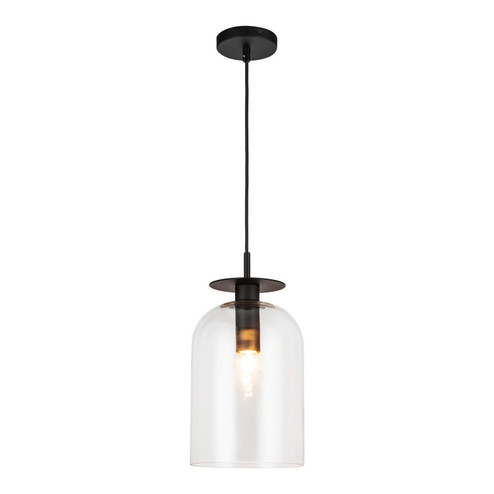 Sylvia One Light Pendant in Matte Black/Clear Glass (452|PD515408MBCL)