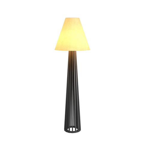 Slatted One Light Floor Lamp in Organic Grey (486|36150)