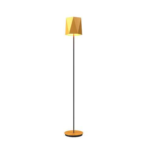 Facet One Light Floor Lamp in Organic Gold (486|305749)