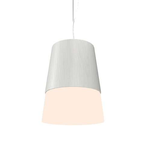 Conical One Light Pendant in Organic White (486|26447)