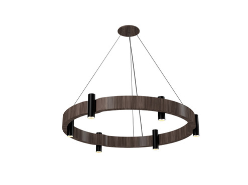 Flow Eight Light Pendant in American Walnut (486|149918)