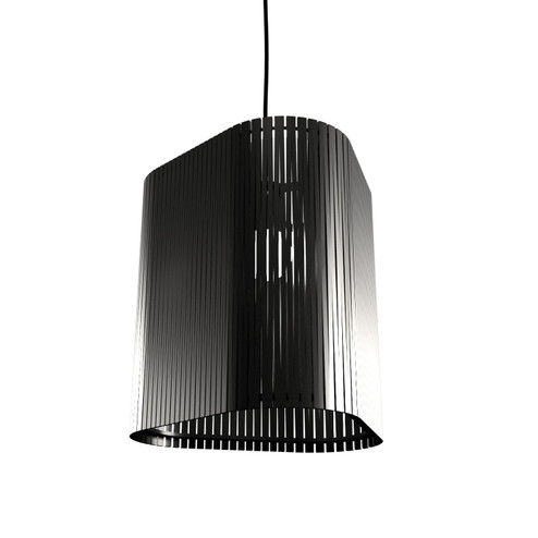 Living Hinges One Light Pendant in Organic Black (486|148146)
