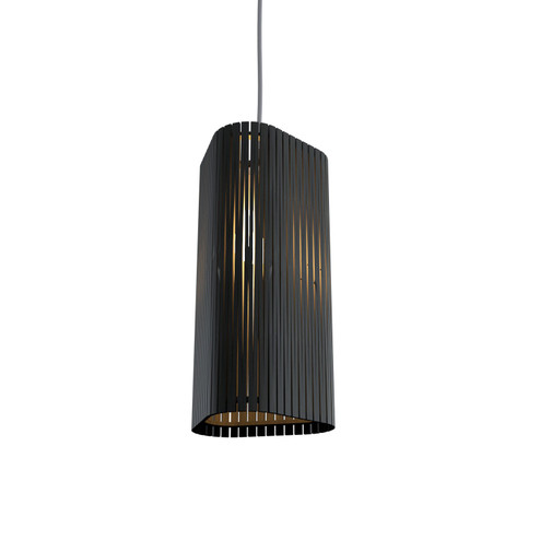 Living Hinges One Light Pendant in Organic Black (486|147946)