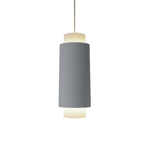 Cylindrical One Light Pendant in Organic White (486|147847)