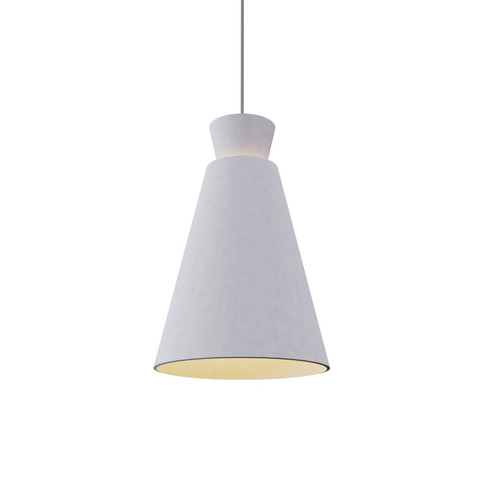 Conical One Light Pendant in Organic White (486|147347)