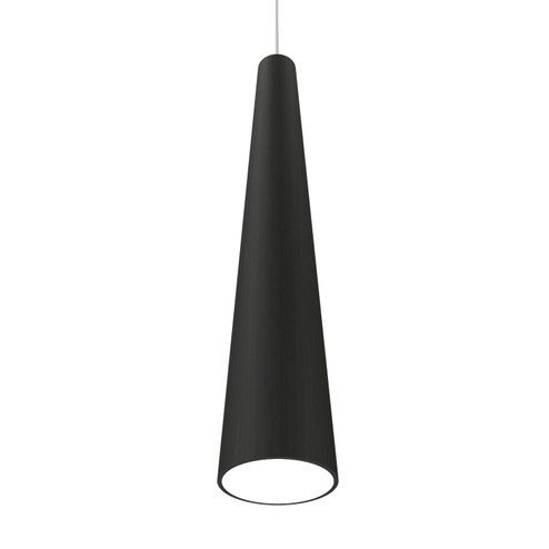 Conical One Light Pendant in Organic Black (486|128046)