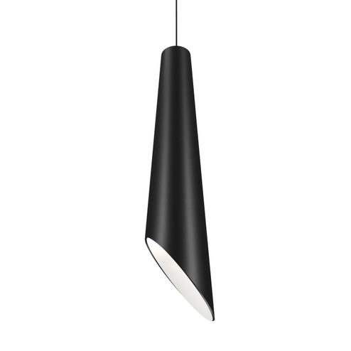 Conical One Light Pendant in Organic Black (486|127746)