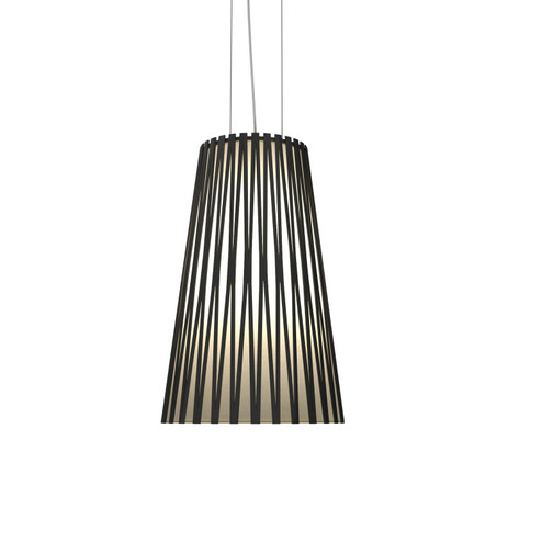 Living Hinges One Light Pendant in Organic Black (486|124146)