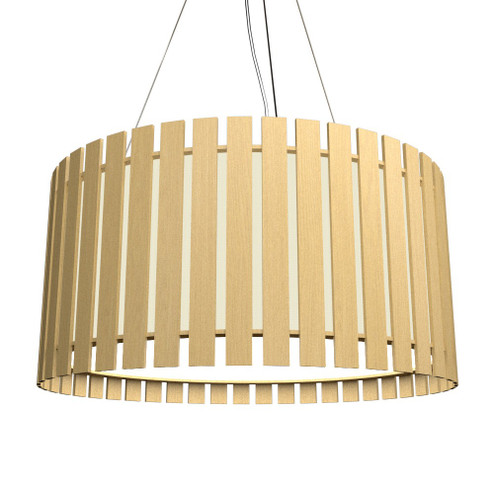Slatted LED Pendant in Organic Gold (486|1095LED49)