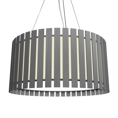 Slatted One Light Pendant in Organic Grey (486|109250)