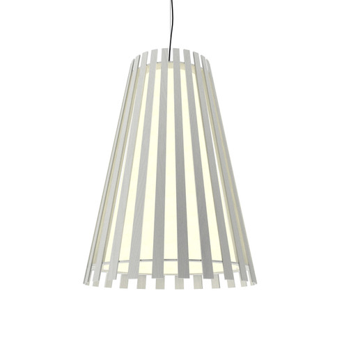 Slatted One Light Pendant in Organic White (486|103647)