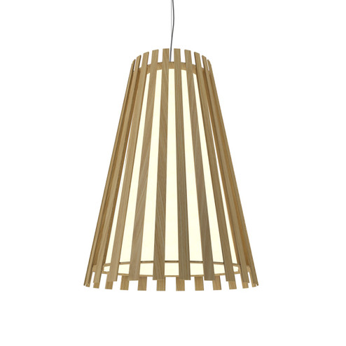 Slatted One Light Pendant in Organic Black (486|103646)
