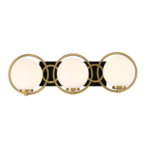 Alhambra Three Light Bathroom Vanity in Matte Black w/Warm Brass (51|861803143)