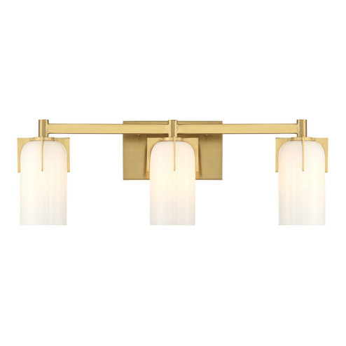 Caldwell Three Light Bathroom Vanity in Warm Brass (51|841283322)