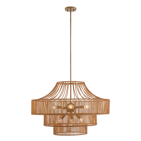 Medlock Eight Light Outdoor Chandelier in Burnished Brass (51|799068171)