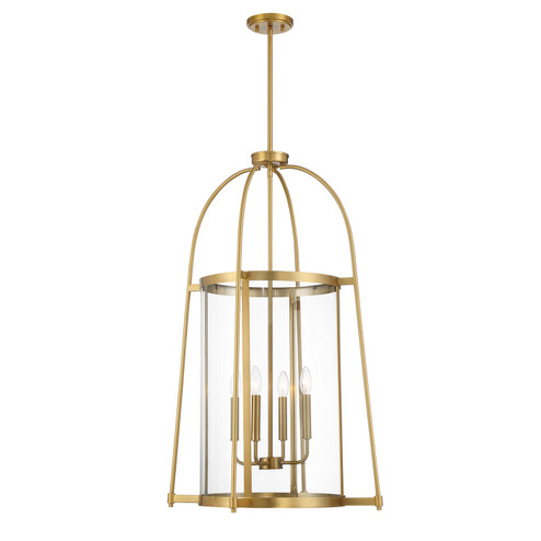 Rosedale Four Light Pendant in Warm Brass (51|324064322)