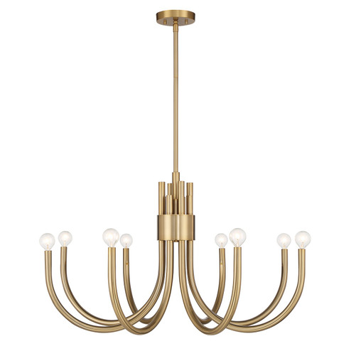 Sorrento Eight Light Chandelier in Noble Brass (51|166808127)