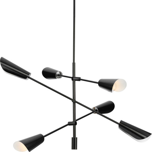 Cornett Six Light Chandelier in Matte Black (54|P40038031M)