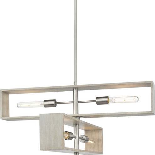 Boundary Four Light Chandelier in Brushed Nickel (54|P400370009)