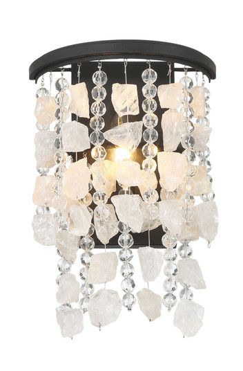 Shimmering Elegance One Light Wall Sconce in Sand Coal (7|670166)