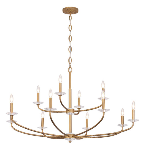 Atella 12 Light Chandelier in Ashen Gold (7|5288788)