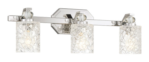 Crystal Kay Three Light Bath Vanity in Chrome (7|261377)