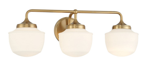 Cornwell Three Light Bath Vanity in Aged Brass (7|2573575)
