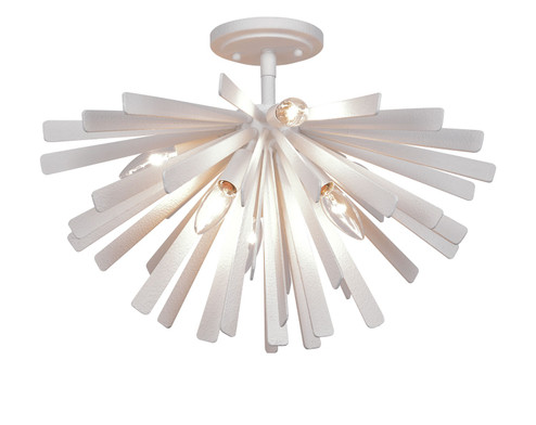 Confluence Six Light Flush Mount in Piastra White (29|N1906792)