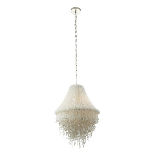 Crystal Reign Three Light Flush Mount in Polished Nickel (29|N1513613)