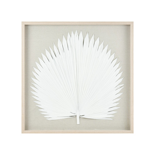 Fan Palm Shadowbox Wall Art in White (45|H003611942)