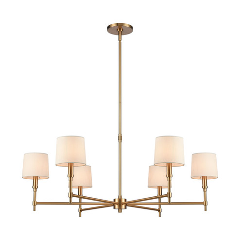 Arden Six Light Chandelier in Brushed Gold (45|H001811517)