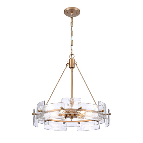 Vernacular Six Light Chandelier in Painted Gold (45|185666)